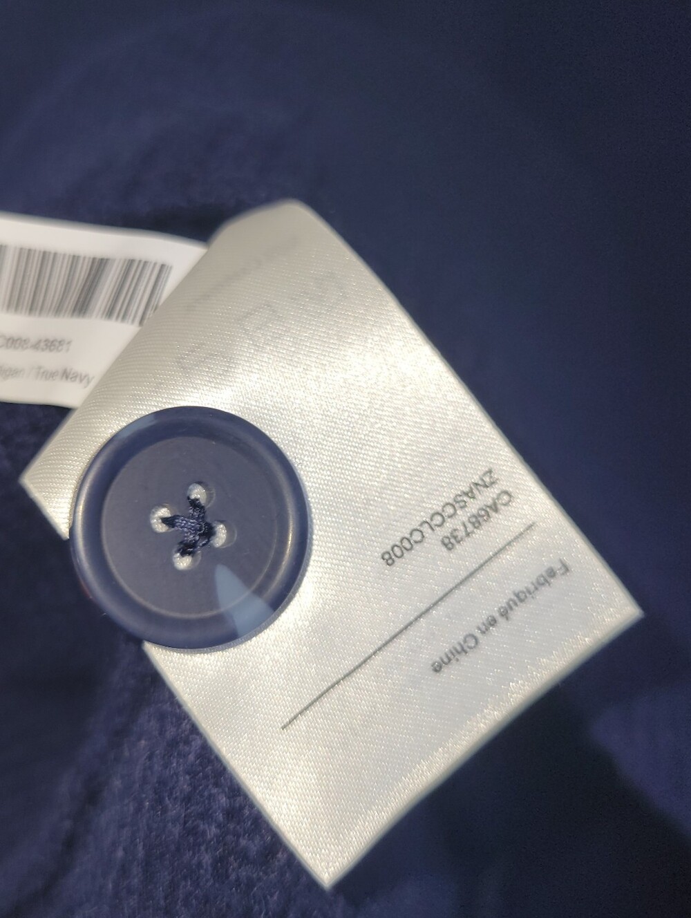 Quince Women's Navy Button-Front Crewneck Cardigan 100% Cashmere - Picture 8 of 10